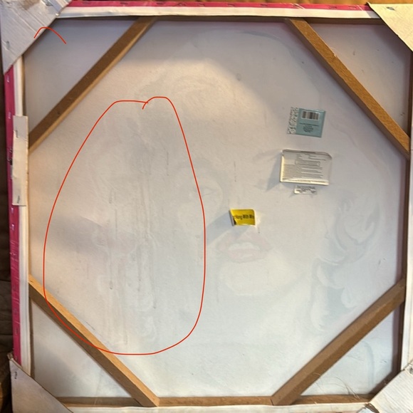 Marilyn Monroe Portrait Painting Picture Canvas Wall Art Decor 24x24 - Picture 5 of 5